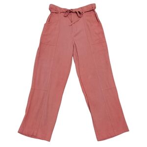 Rewash Women's Blush Tie-Waist Wide Leg Pants